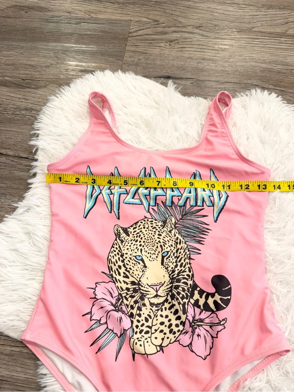 Def Leppard Girls Swimsuit One Piece Bathing Suit 10/12